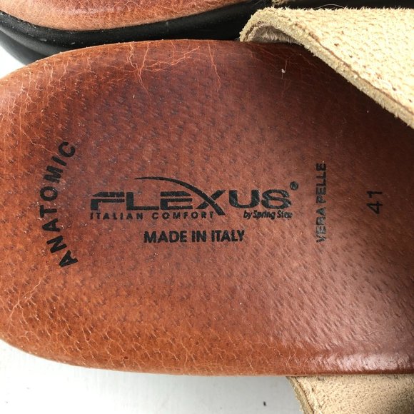 FLEXUS by Spring Step Women's 41 (US 9.5-10) Quasida Beige Suede Leather Sandals - Picture 13 of 15